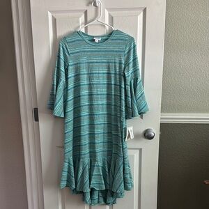 Maurine Lularoe XS Teal striped Dress